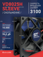 Вентилятор VD8025H sleeve (скольжение) 24V - st-e.info - Калининград