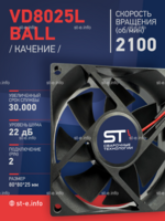 Вентилятор  VD8025L Ball (качения) 24V - st-e.info - Калининград