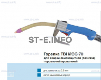 Сварочная горелка TBi MOG 70 (без корпуса) для сварки самозащитной порошковой проволокой (без газа) - st-e.info - Калининград