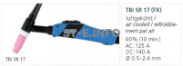 Горелка для аргонодуговой сварки TIG SR-P 17 FX TBi  8 м (газовое охлаждение) - st-e.info - Калининград